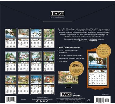 Lang Companies ، Country Welcome 2026 Wall Calendar by Laura Berry ، 13.4 '× 12' '، تقويم مدته 12 شهرًا مع ملزمة in Saudi Arabia