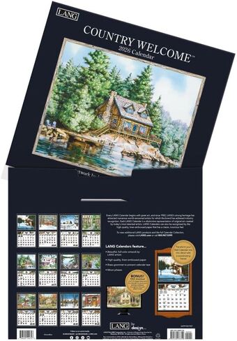 Lang Companies ، Country Welcome 2026 Wall Calendar by Laura Berry ، 13.4 '× 12' '، تقويم مدته 12 شهرًا مع ملزمة in Saudi Arabia