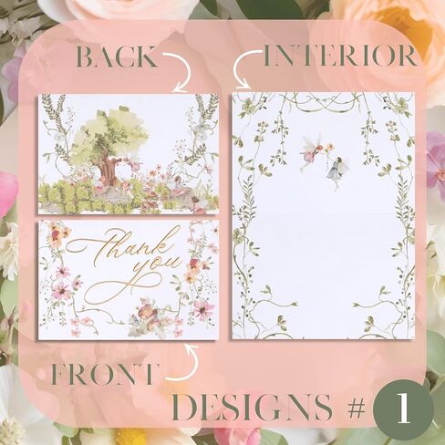 NUOERP Thank You Cards with Envelopes – 30 Pack Floral Foil Designs, 2 Elegant Styles on Premium Paper – Wedding, Baby Shower, Graduation, Bridal Shower, Business Thank You Notes, Greeting Cards in Saudi Arabia
