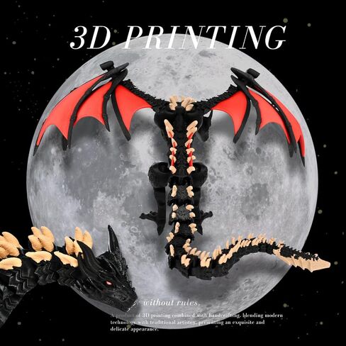 Wyvern Castle Dice Tower (مع 5 زهر متعدد السطوح وتنين) لألعاب الطاولة وألعاب D&D&RPG وديكور الطاولة المثالي والهدايا المفاجئة للحفلات (Red Black) in Kuwait