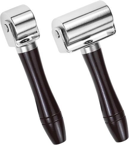 Qwork 2 PCS Leather Press Roller لصياغة الجلود وتدحرج التماس (26 مم+60 مم) in Kuwait