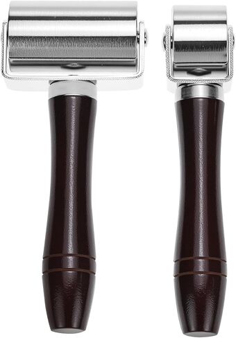 Qwork 2 PCS Leather Press Roller لصياغة الجلود وتدحرج التماس (26 مم+60 مم) in Kuwait
