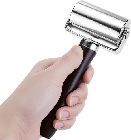 Qwork 2 PCS Leather Press Roller لصياغة الجلود وتدحرج التماس (26 مم+60 مم) in Kuwait
