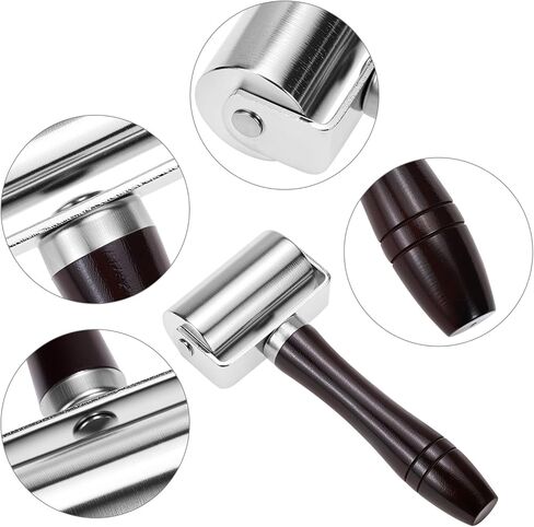 Qwork 2 PCS Leather Press Roller لصياغة الجلود وتدحرج التماس (26 مم+60 مم) in Kuwait