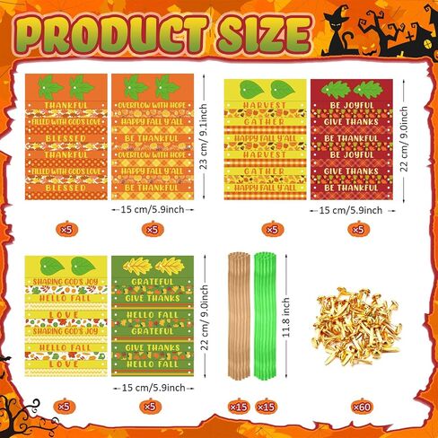 30 Set Fall Pumpkin Crafts Bulk Religious Christian Craft Kit DIY Autumn Paper Fall Tree Ornaments for Thanksgiving Halloween Home School Office Decorations Supplies(Classic) in Saudi Arabia