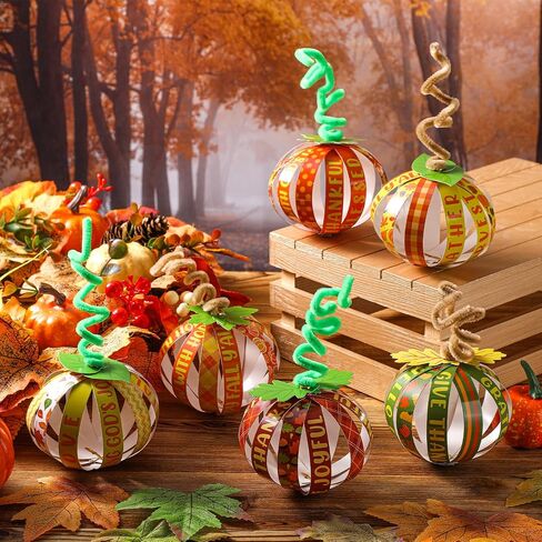 30 Set Fall Pumpkin Crafts Bulk Religious Christian Craft Kit DIY Autumn Paper Fall Tree Ornaments for Thanksgiving Halloween Home School Office Decorations Supplies(Classic) in Saudi Arabia