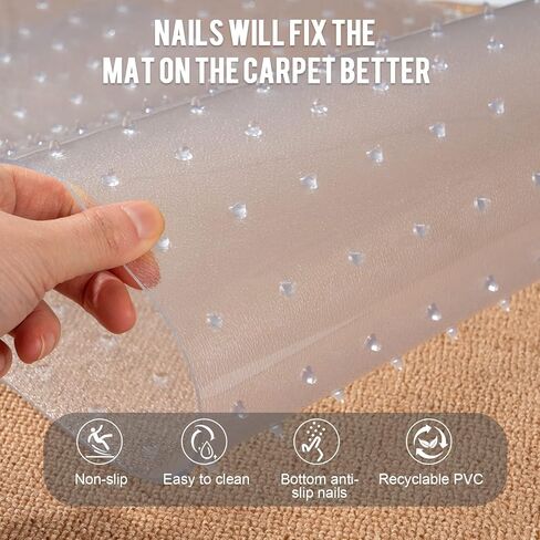 واقي سجاد Uross للحيوانات الأليفة - واقي سجاد بلاستيكي بزاوية مستديرة سوداء بطول 3.6أقدام، واقي سجاد للقطط تحت الباب للمدخل، بساط واقي للسجاد مضاد للخدش للقطط، يمنع القطط من خدش السجاد in Kuwait