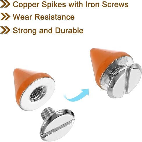 uxcell 20Set Spikes and Studs Kit, 7.5 x 8mm Cone Spikes Punk Rock Rapid Rivets Screw for DIY Leather Craft Belt Bags Shoes Accessories, Purple in Saudi Arabia