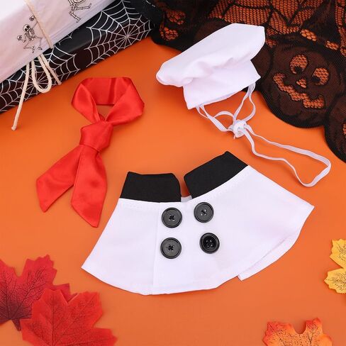 Dog Chef Costume Set, Cute Pet Apron Clothes Chef Hat with Red Tie Adjustable Culinary Outfit for Halloween & Special Occasions (Large) in Saudi Arabia