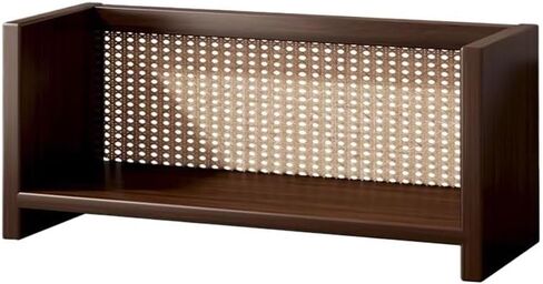 Bookcase Walnut Colour Desktop Bookshelf, Wooden Storage Shelves, Stackable Storage Organizer, for Office Living Room Bedroom Modern(L60xW20xH25 cm) in Saudi Arabia