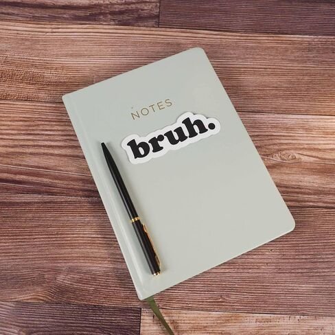Bruh Sticker for Hydroflask - Funny Internet Decals - Bro Typography Font Stickers for Laptop in Saudi Arabia