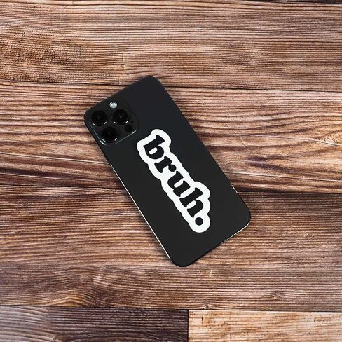 Bruh Sticker for Hydroflask - Funny Internet Decals - Bro Typography Font Stickers for Laptop in Saudi Arabia