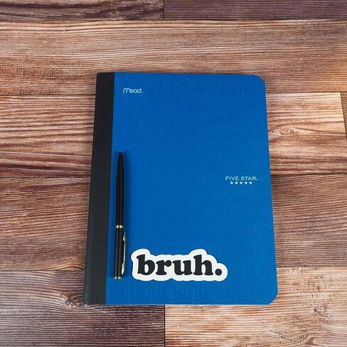 Bruh Sticker for Hydroflask - Funny Internet Decals - Bro Typography Font Stickers for Laptop in Saudi Arabia