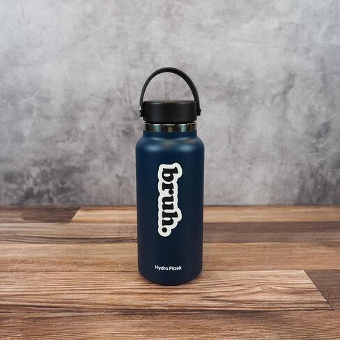 Bruh Sticker for Hydroflask - Funny Internet Decals - Bro Typography Font Stickers for Laptop in Saudi Arabia