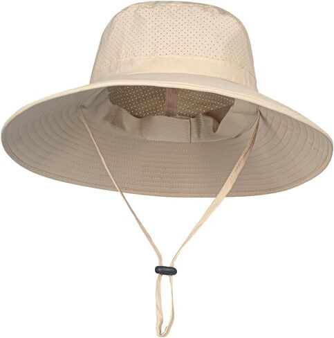 Rosoz Sun Hat for Men Women Boonie Bucket Hat Wide Brim Breathable Cooling Fishing Hats Safari Beach Garden UV Protection in Saudi Arabia