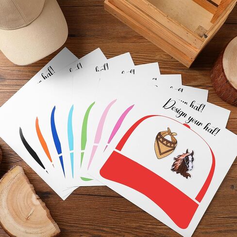 Patelai 8 PCS Truck Hat Template Palette Palette Clotful Baseball CAPE CAPLATES إنشاء بقع مخصصة لتصميمات الشاحنة CAP Design Sovesors لتصميم تصحيحات DIY مخصصة in Saudi Arabia