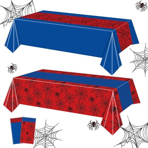 2pcs Spider Party TableCloth Decorations Decorations Table Table Cover Red and Blue مستطيلة مستطيلة للطفل استحمام الأطفال لوازم عيد ميلاد الأولاد 2 ضيوف in Saudi Arabia
