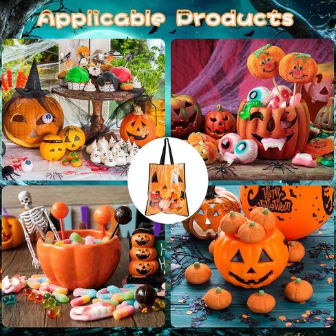 Ccinee 3 PCS Halloween Barge حمل الأكياس الشفافية ، حقائب حلوى Halloween Goody للخدعة أو علاج هدايا تسوق البقالة ، لوازم الحفلات. in Saudi Arabia