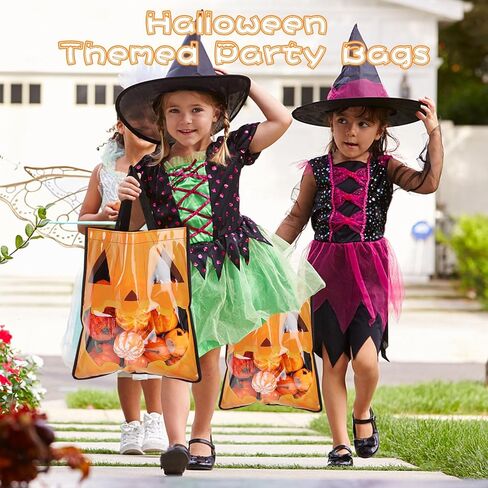 Ccinee 3 PCS Halloween Barge حمل الأكياس الشفافية ، حقائب حلوى Halloween Goody للخدعة أو علاج هدايا تسوق البقالة ، لوازم الحفلات. in Saudi Arabia