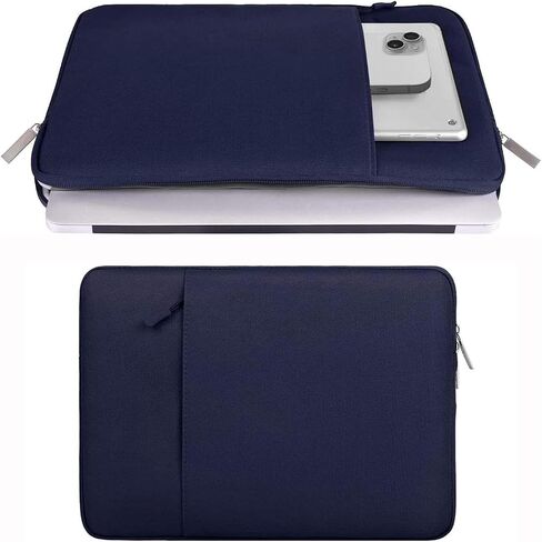 13 inch Laptop Sleeve Case for MacBook Air M4 M3 M2 M1 (2025-2018) & MacBook Pro M2 M1 (2025-2016), Vertical Polyester Computer Sleeve Bag with Pocket, Navy Blue in Saudi Arabia