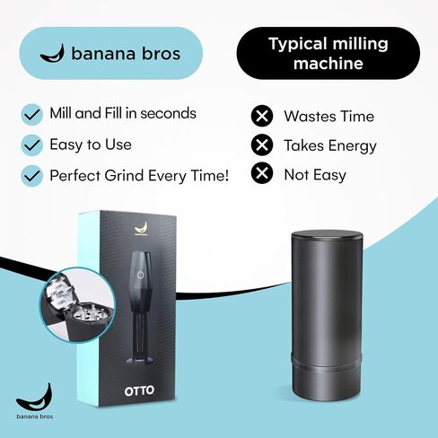 مطحنة كهربائية ذكية للأعشاب والتوابل - Gold OTTO من Banana Bros مع حقيبة حمل وجهاز التقاط حبوب اللقاح in Saudi Arabia