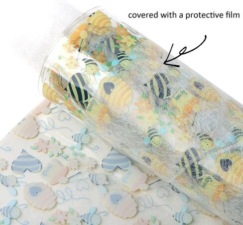 Transparent PVC Printed Faux Leather Roll 11.8" x 47.2" (30 cm x 120 cm) Synthetic Leather for Cosmetic Bag Bows Earrings Making DIY Projects (Bat) in Saudi Arabia