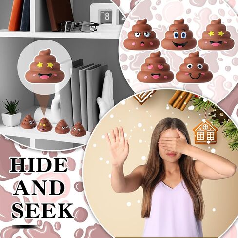 25 Pcs Mini Poop Figurines Five Styles Tiny Poo Statues Classic Brown Small Fake Poop Figures for Prank Props Goody Bag Stuffers and Piñata Fillers Hide Around Workplace House Party in Saudi Arabia