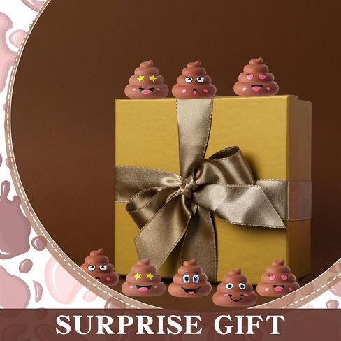 25 Pcs Mini Poop Figurines Five Styles Tiny Poo Statues Classic Brown Small Fake Poop Figures for Prank Props Goody Bag Stuffers and Piñata Fillers Hide Around Workplace House Party in Saudi Arabia