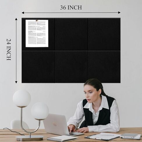لوحة الفلين الكبيرة لجدار 36 "× 24" ، لوحة إعلانات تان الخفيفة ، 6 حزمة من البلاط الجدران مع 30 دبابيس ملونة ، لوحات من المكتب ، المدرسة ، المنزل in Kuwait