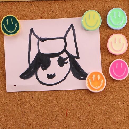 24 Smiley Face Devinative Push Pins ، Pulletin Board Post Pins ، Thumbtacks لألواح الفلين أو منظمة المكاتب أو الديكور المنزلي in Saudi Arabia
