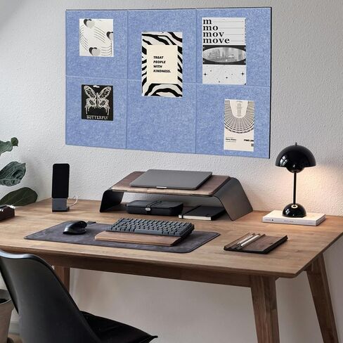 لوحة الفلين الكبيرة لجدار 36 "× 24" ، لوحة إعلانات تان الخفيفة ، 6 حزمة من البلاط الجدران مع 30 دبابيس ملونة ، لوحات من المكتب ، المدرسة ، المنزل in Kuwait