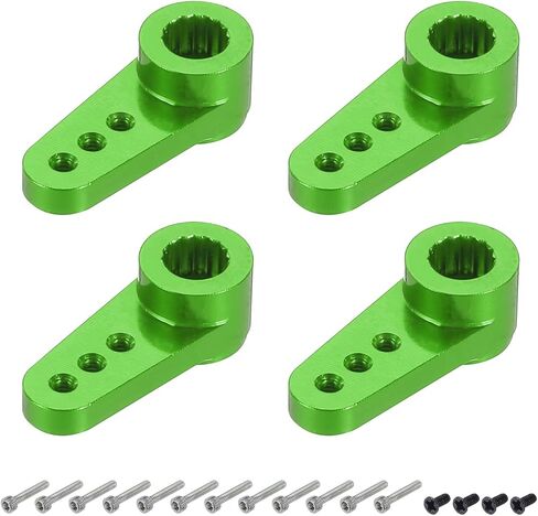 MECCANIXITY 4 Pcs Aluminum Servo Horn 15T Servo Horn Steering Short Arm 17.5mm Length Red Suitable for DIY RC Car/Boat/Airplanes Boat Model Accessories with Screws in Saudi Arabia