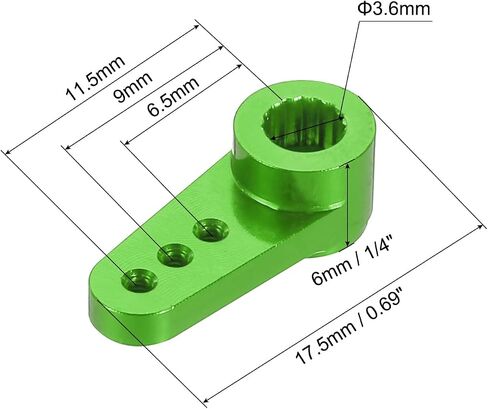 MECCANIXITY 4 Pcs Aluminum Servo Horn 15T Servo Horn Steering Short Arm 17.5mm Length Red Suitable for DIY RC Car/Boat/Airplanes Boat Model Accessories with Screws in Saudi Arabia
