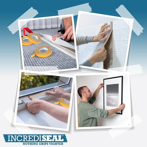 IncrediSeal 3" Double Sided Bi-Directional Fiberglass Reinforced Filament Banner Hemming Mounting Tape, 36 Yards, 9.0 Mil, Heavy Duty Industrial, Permanent Bond, Hobby, Craft, Signs, Displays in Saudi Arabia