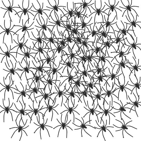 Plastic Spiders, 120 PCS Halloween Fake Spider Decorations, 4 Colors Small Realistic Spiders Toy Prank Props for Halloween Home Party Favors Haunted House April Fool's Day Decor Supplies 2 x 1.8 In in Saudi Arabia