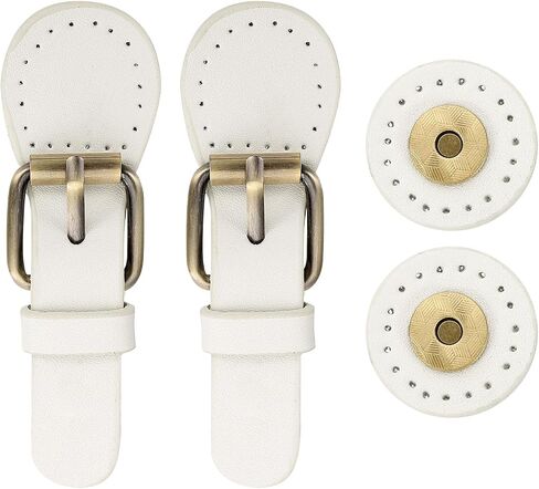 uxcell 2 Pcs Leather Snap Buckles Snap Button Closure, Magnetic Snaps for Purses and Totes, Sew on Leather Closure Fasteners for Wallet Bags Making Supplies DIY Craft, Black in Saudi Arabia