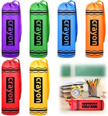 SHERR 6 PCS CRAYON PENCIN POCK CASES BULK CRAYON على شكل أكياس على شكل المعلم هدية مرة أخرى إلى المدرسة. in Saudi Arabia