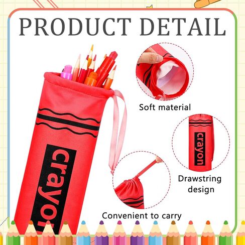 SHERR 6 PCS CRAYON PENCIN POCK CASES BULK CRAYON على شكل أكياس على شكل المعلم هدية مرة أخرى إلى المدرسة. in Saudi Arabia