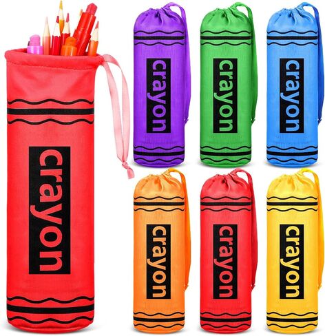 SHERR 6 PCS CRAYON PENCIN POCK CASES BULK CRAYON على شكل أكياس على شكل المعلم هدية مرة أخرى إلى المدرسة. in Saudi Arabia