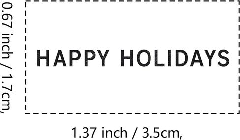 Happy Holidays Rubber Stamp, 1.3inch Stamp for Scrapbooking Card Making Crafting in Saudi Arabia