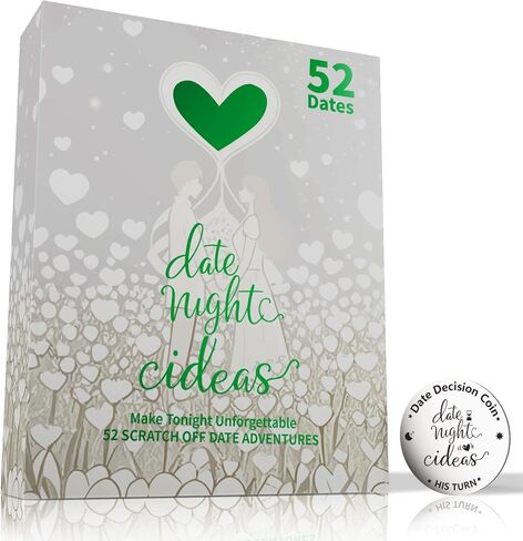 52 Fun & Romantic Scratch Off Date Night Ideas Card Game, Couples Games, Perfect Couple Gifts for Him, Her, Girlfriend, Boyfriend, Wife, or Husband, Couples Gifts for Anniversary, Engagement, Birthday in Kuwait