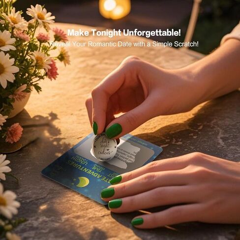52 Fun & Romantic Scratch Off Date Night Ideas Card Game, Couples Games, Perfect Couple Gifts for Him, Her, Girlfriend, Boyfriend, Wife, or Husband, Couples Gifts for Anniversary, Engagement, Birthday in Kuwait