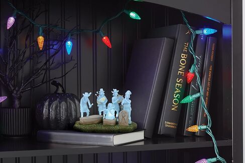 Department 56 Snow Village Halloween Accessories Disney the Haunted Mansion the Phantom Five Lit Fusurine ، 3.75 Int ، Multicolor in Saudi Arabia