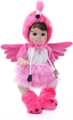 Baby Dolls, 18inch Large Realistic Cute Soft Body Baby Doll Real Life Baby Dolls with Accessories for 3+ Year Old Girls Gifts, Pretend Play, Collection, Love Slogan Design in Saudi Arabia