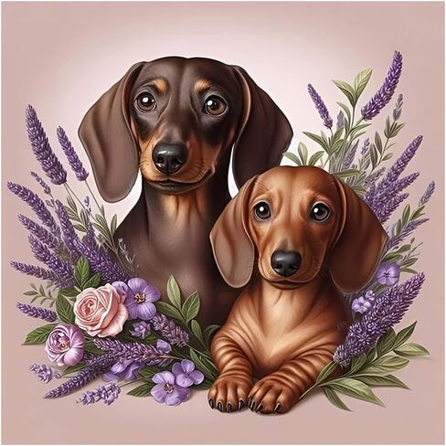 Sanjee Dogs Diamond Art Kits للبالغين ، مجموعات الطلاء الماس للمبتدئين ، 5D DIY Round Full Drill Gem Great Frants for Home Wall Decor Gift ، 12 × 12 بوصة in Saudi Arabia