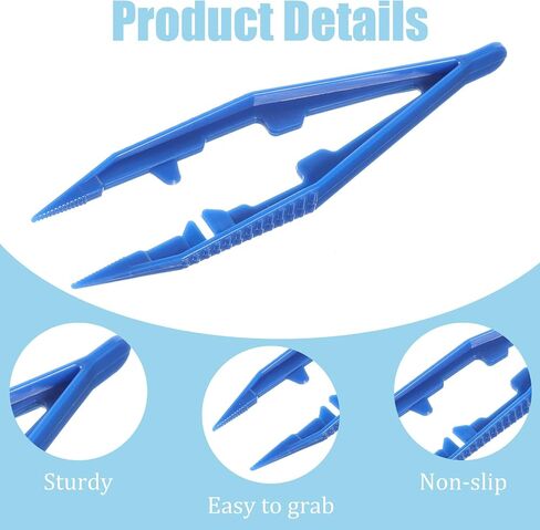 FdcLixuvol 20 Pcs Plastic Tweezers Beads Tweezers, 5 Assorted Colors 4.3 Inch Craft Forceps Kids for DIY Craft Jewelry Making, Family, Home, Classroom, School, Beading Project, Creative Game in Saudi Arabia