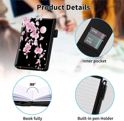 Small Pocket Notepad Holder Set with American Flag Theme, Included Mini Pocket Notepad Holder with 50 Lined Sheets, 1 Pen and 2 Pieces Memo Book Refills 2.28 x 4.1 Inch 30 Lined Paper Per Note Pad in Kuwait