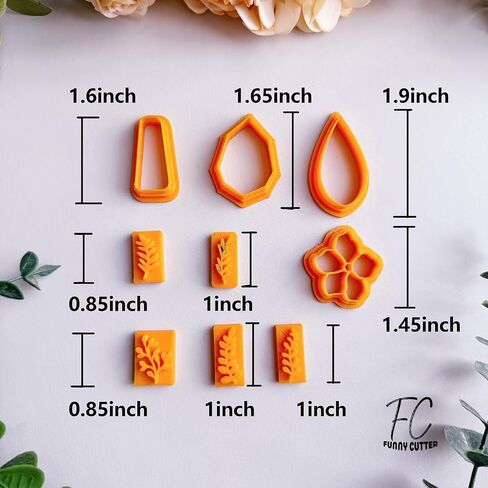 9pcs الحد الأدنى قطع الطين بوليمر | بوهو نقش القطع الطين | مجموعات صنع المجوهرات | أدوات الطين | القاطع البوليمر الطين | قواطع كلاي حلق in Saudi Arabia