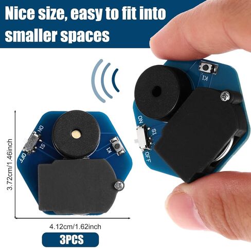 3pcs صانع الضوضاء الكريكيت ، تصميم هندسي سداسي مع 16 أصواتا صفرات صفراء الكريكيت جهاز مزحة مخفي للحفلات مدرسة المنزل والسيارة (الأزرق) in Saudi Arabia