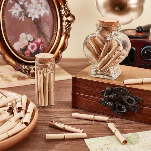 OLYCRAFT Mini Paper Scrolls for Writing Mini Writable Paper Scrolls Vintage Message Scrolls for Wishing Bottles Present Decor in Saudi Arabia
